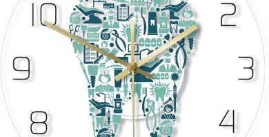 reloj de pared con muela verde