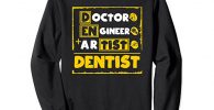 sudadera negra de dentista