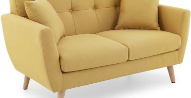sofa mostaza sala de espera