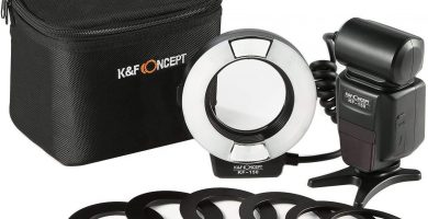 Flash anular para fotografía dental